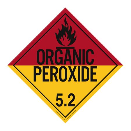 Class 5.2 - Organic Peroxide Worded - Revised Placard