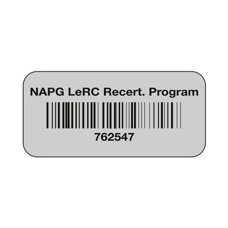 Custom Aluminum Barcoded ID Plates - .75 x 1.60