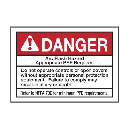 Danger Arc Flash Hazard - 3 1/2 x 5 - Decal