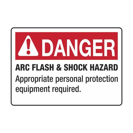 Danger Arc Flash & Shock Hazard - 3 1/2 x 5 - Decal