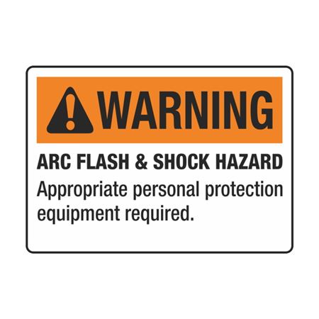 Warning Arc Flash & Shock Hazard - 3 1/2 x 5 - Decal