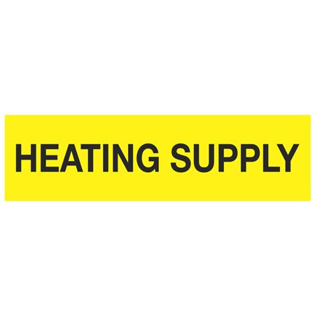 ANSI Pipe Markers Heating Supply - Pk/10
