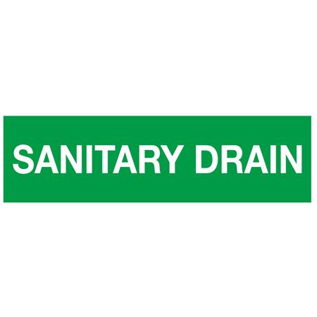 ANSI Pipe Markers Sanitary Drain - Pk/10
