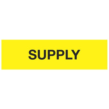 ANSI Pipe Markers Supply (Yellow) - Pk/10