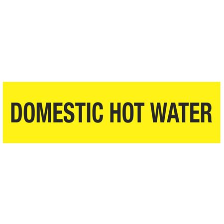 ANSI Pipe Marker - Domestic Hot Water - PK/10