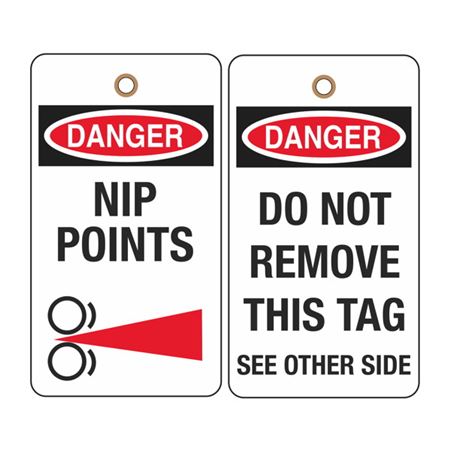 Danger Nip Points (graphic) Tag