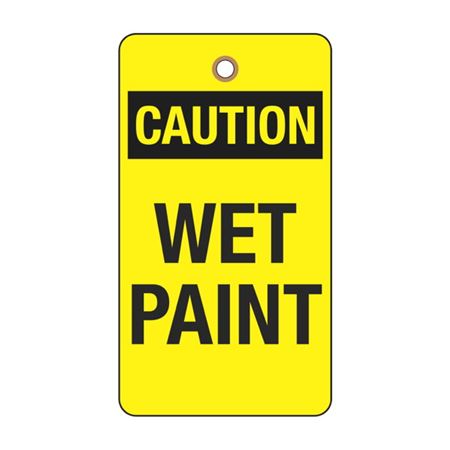 Caution Wet Paint Tag
