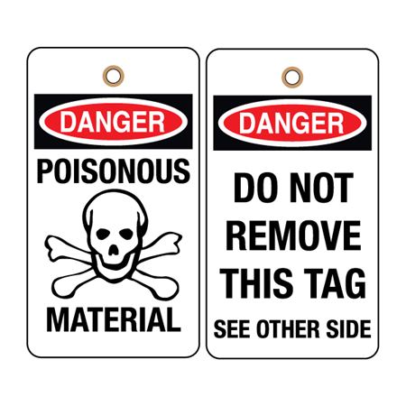 Danger Poisonous Material (graphic) Tag
