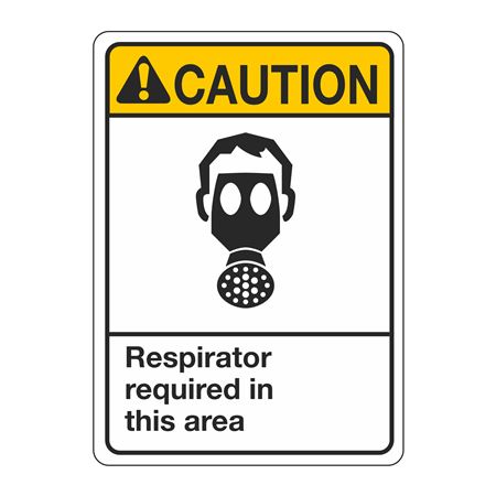 ANSI Respirator Required In This Area Sign