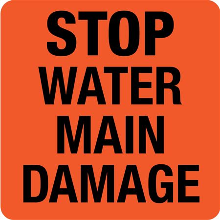 Interchangeable A-Frame Sign - Stop Water Main Damage