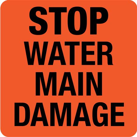 Stop Water Main Damage - Magnetic A-Frame Sign