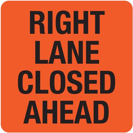 Right Lane Closed Ahead - Magnetic A-Frame Sign