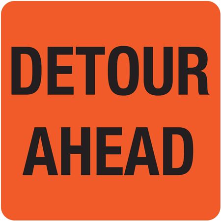 Detour Ahead - Magnetic A-Frame Sign