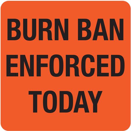 Interchangeable A-Frame Sign - Burn Ban Enforced Today