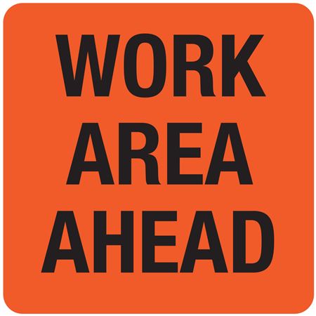 Work Area Ahead - Magnetic A-Frame Sign