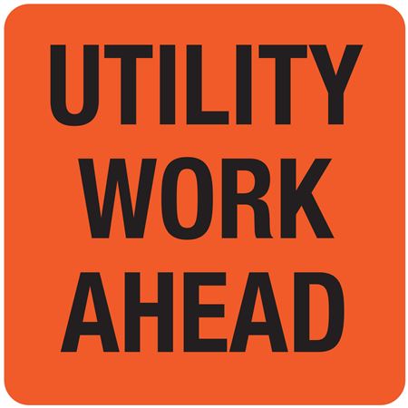 Utility Work Ahead - Magnetic A-Frame Sign