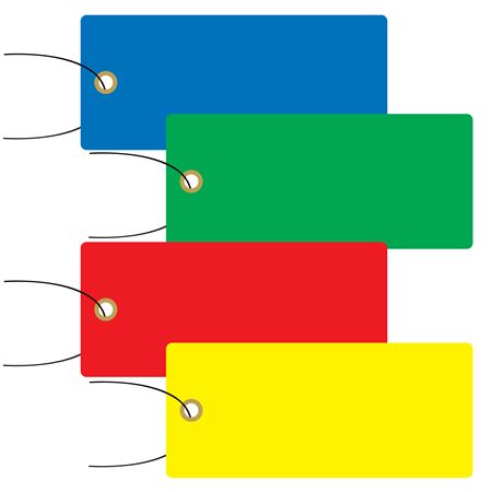 All-Write Aluminum Tags - Brass w/Wire 1 3/8 x 3 1/8