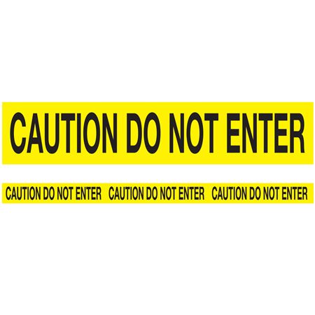 Biodegrade. Barricade Tape-Caution Do Not Enter- YL 3"x150'