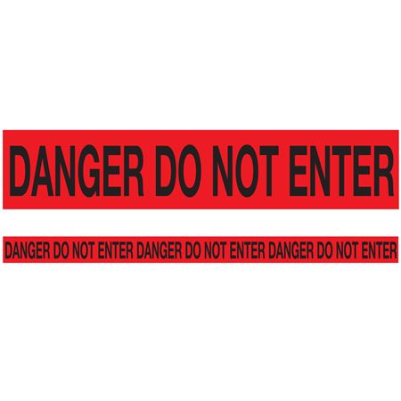 Biodegradable Barricade Tape-Danger Do Not Enter-RD 3"x150'
