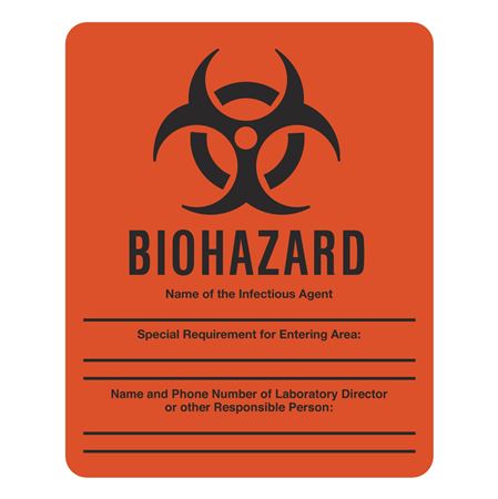 Biohazard Warning Write-On Sign