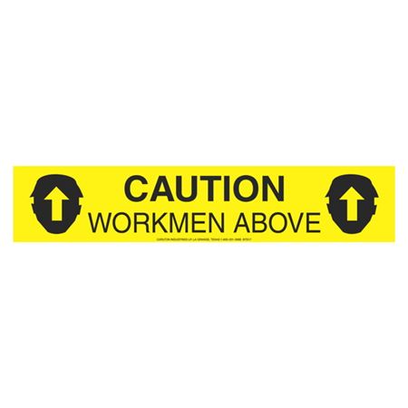 Caution Workmen Above Barricade Symbol Tape