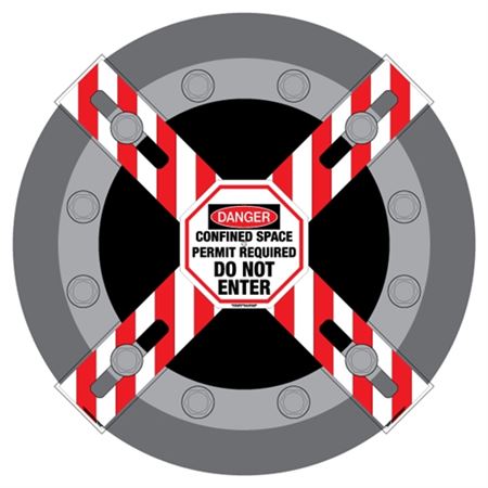 Man-Way Cross Barrier Confined Space Do Not Enter