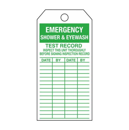 Emergency Shower & Eyewash - GR Cardstock - 2 7/8 x 5 3/4