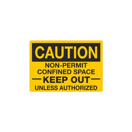 Caution - Keep Out Unless Authorized 3 1/2 x 5