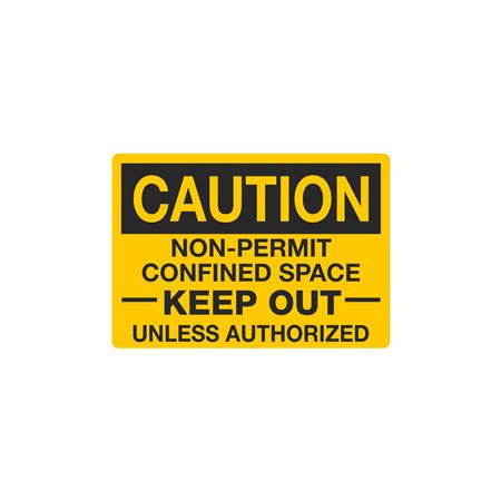 Caution - Keep Out Unless Authorized 3 1/2 x 5