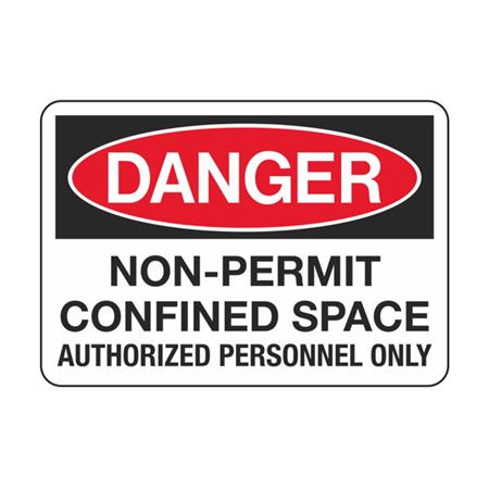 Danger - Non-Permit Confined Space 3 1/2 x 5