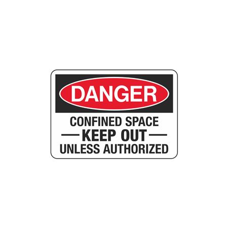 Danger - Keep Out Unless Authorized 3 1/2 x 5