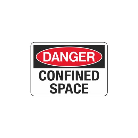 Danger - Confined Space 3 1/2 x 5