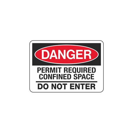 Danger Permit Required Do Not Enter 3 1/2 x 5