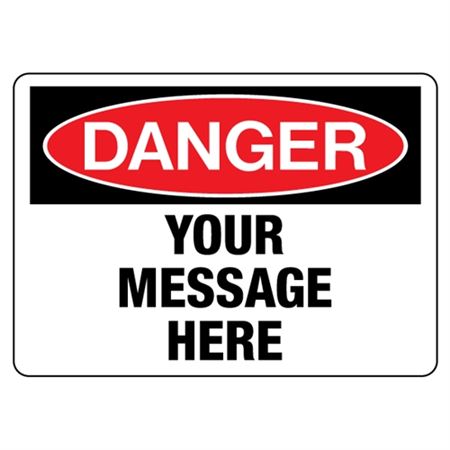 Custom Worded Industrial Decals - Danger