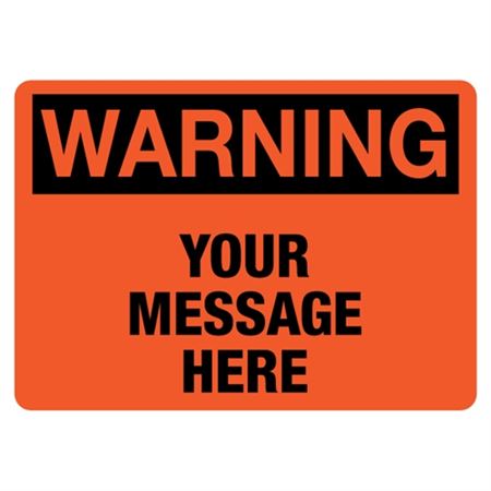 Custom Worded Industrial Decals - Warning