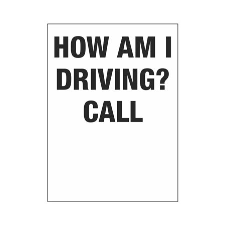 Trailer Markings - How Am I Driving? Call 11 x 15