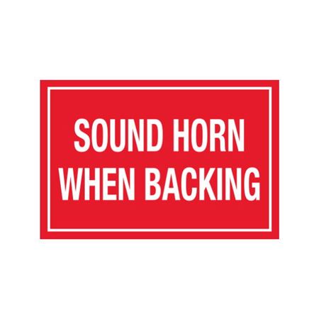 Sound Horn When Backing Decal