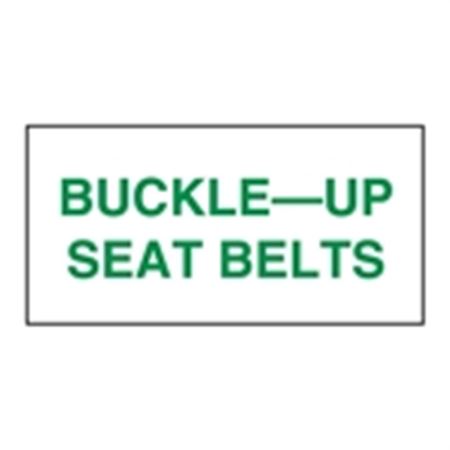 Seat Belt Decals - Buckle-Up Seat Belts 6 x 3