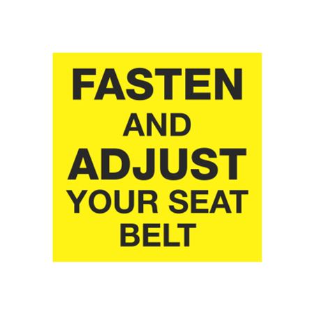 Fasten and Adjust Your Seat Belt Decal