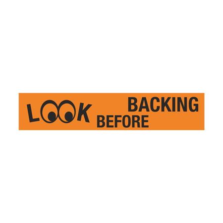 Look Before Backing Decal