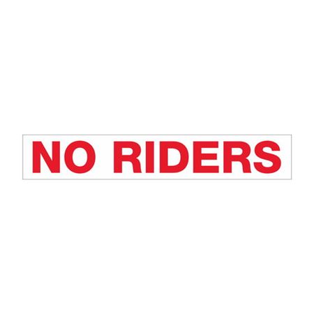 No Riders Bold Decal