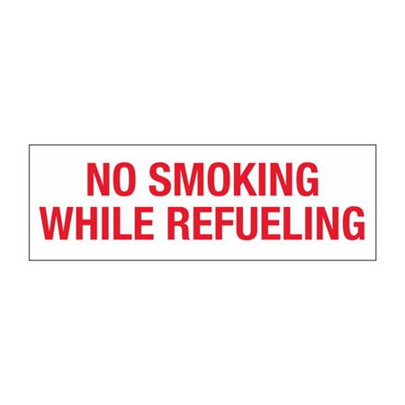 No Smoking While Refueling Decal