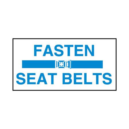 Seat Belt Decals - Fasten Seat Belts 2 x 4