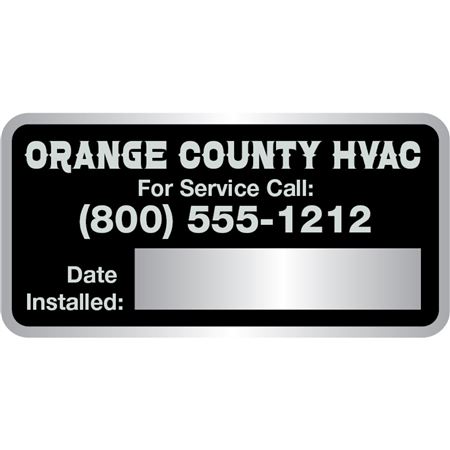 Custom Debossable Aluminum Foil Decals - 1 3/8" x 2 3/4"