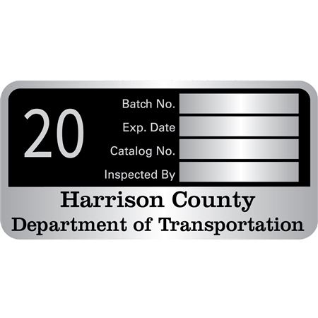 Custom Debossable Aluminum Foil Decals - 3" x 6"