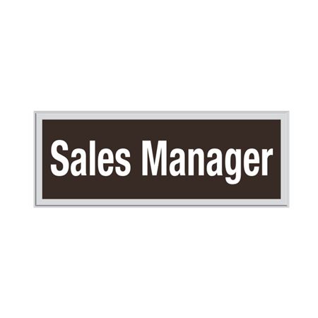 Engraved Door Sign - Sales Manager