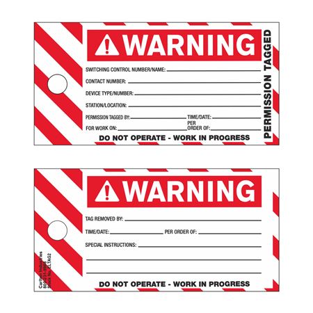 Warning - Do Not Operate Work In Progress 3 1/8 x 6 1/4