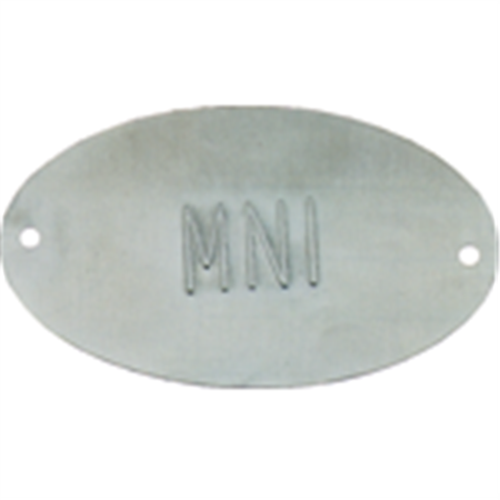 Embossed Metal Tags - Lettered - Aluminum