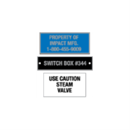 Engraved Plastic Plates - Custom - 2 Lines 1 x 3