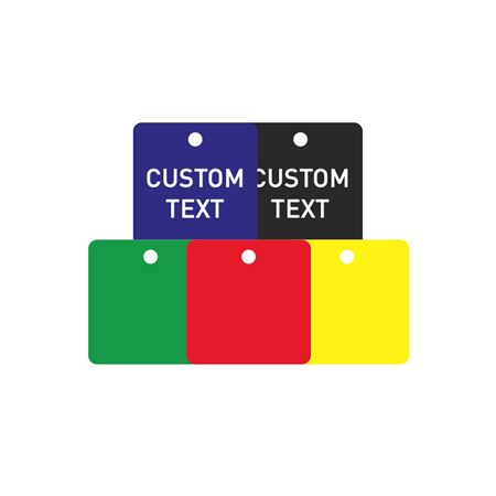 Custom Engraved Plastic Valve Tags - Square